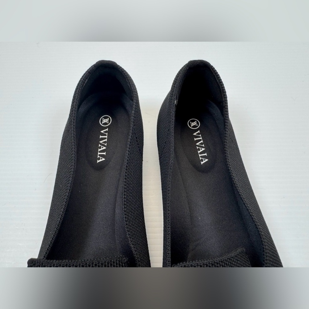 Vivaia Audrey Round-Toe Embroider Loafers Black Flats w Cat Design 41.5 (10 US) - Picture 9 of 11